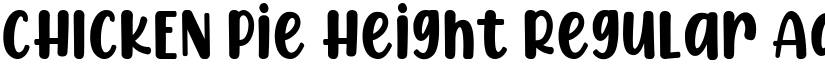 CHICKEN Pie Height Regular font