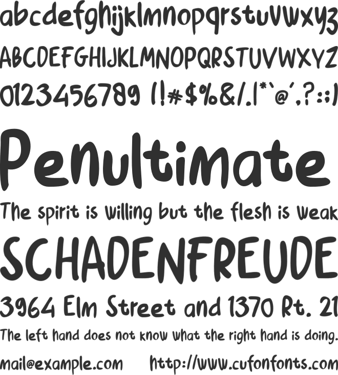 Chicken Soup font preview