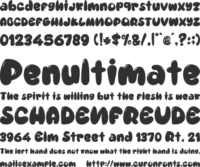 Homelike font preview