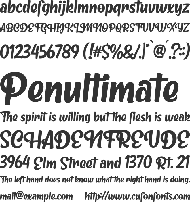 Metro Beardy font preview