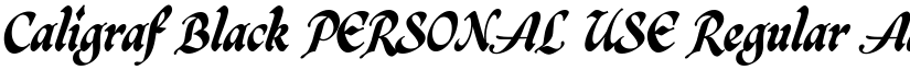 Caligraf Black PERSONAL USE Regular font