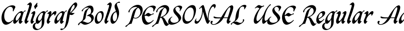 Caligraf Bold PERSONAL USE Regular font