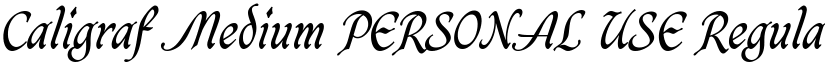 Caligraf Medium PERSONAL USE Regular font