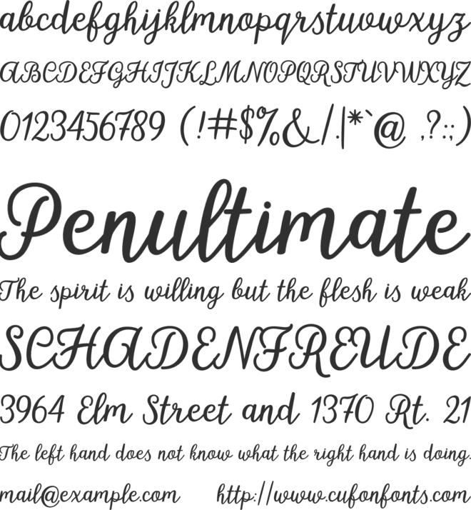 hillania font font preview