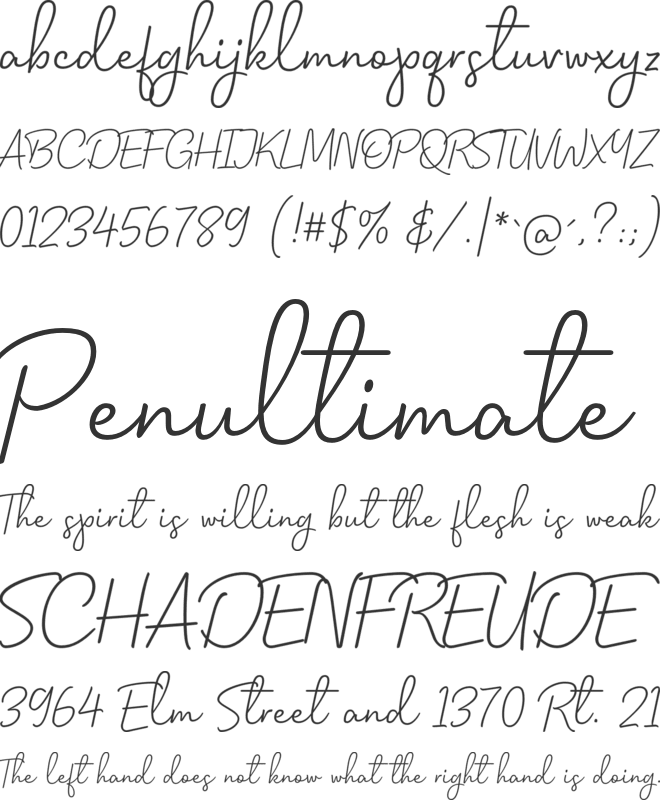 Celliad font preview