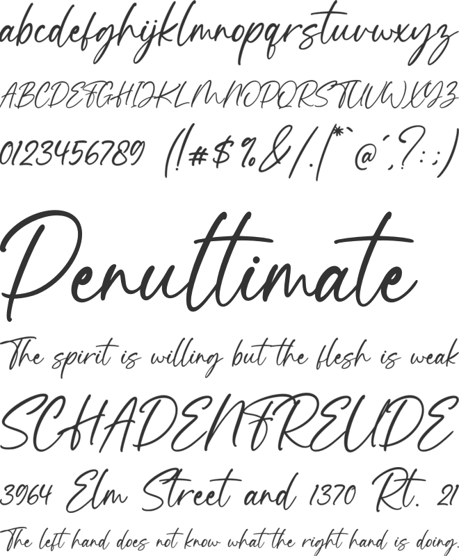 Otamendi font preview