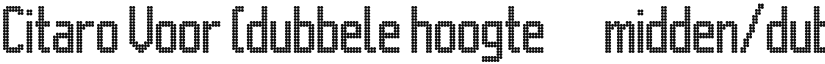 Citaro Voor (dubbele hoogte, midden/dubbel) Regular font