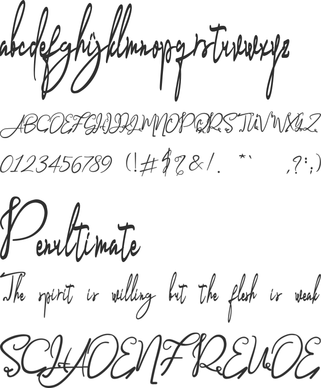 Gwothmey font preview