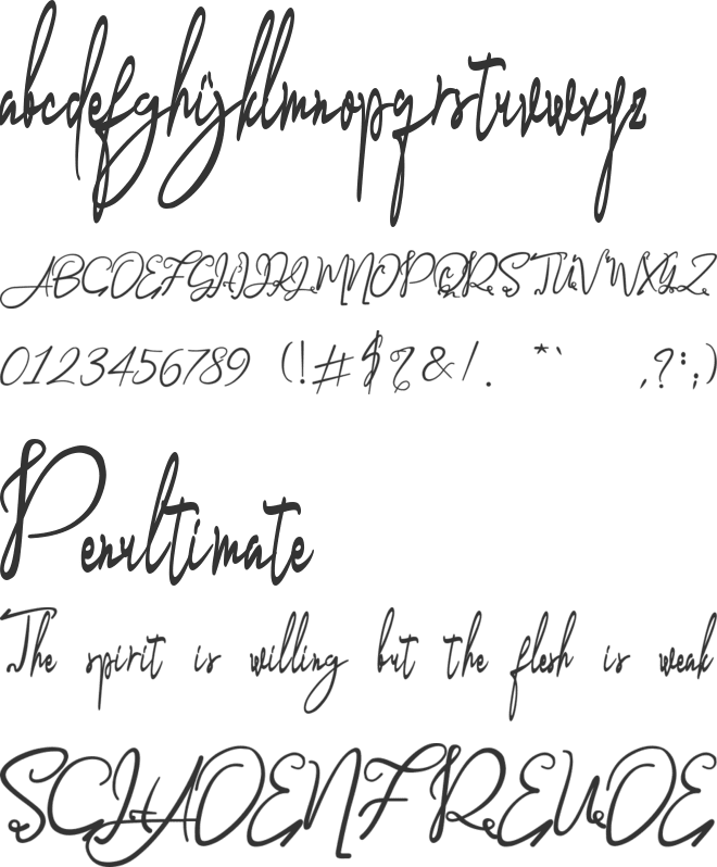 Gwothmey font preview