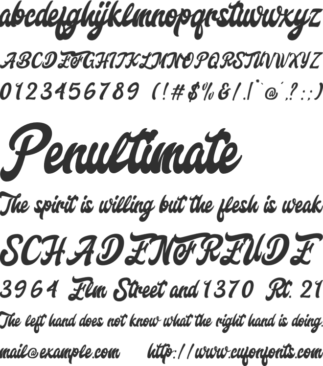 Freedam Theory font preview