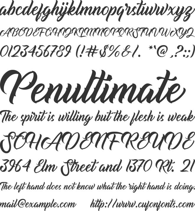 Caroollina font preview