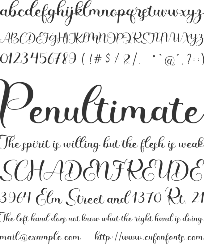Denisha font preview