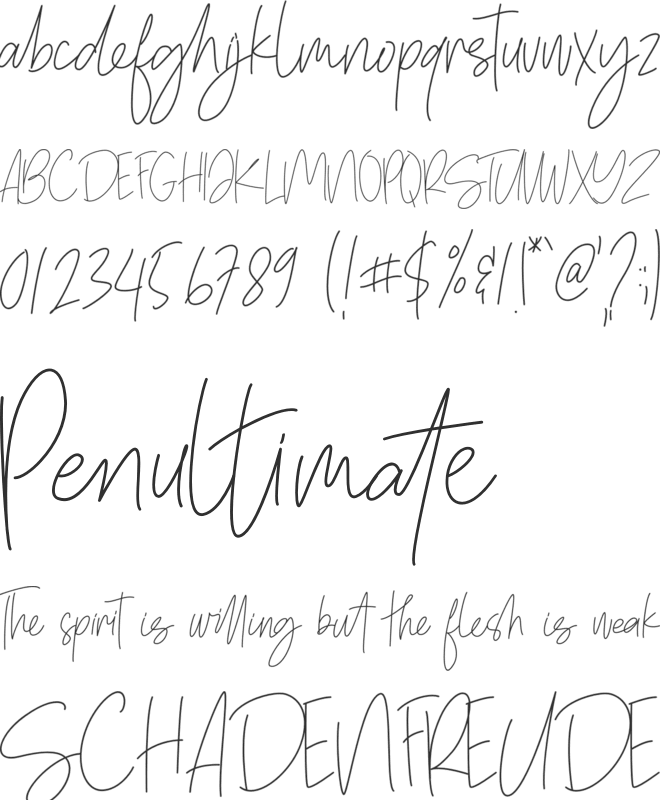 One Mith Script font preview