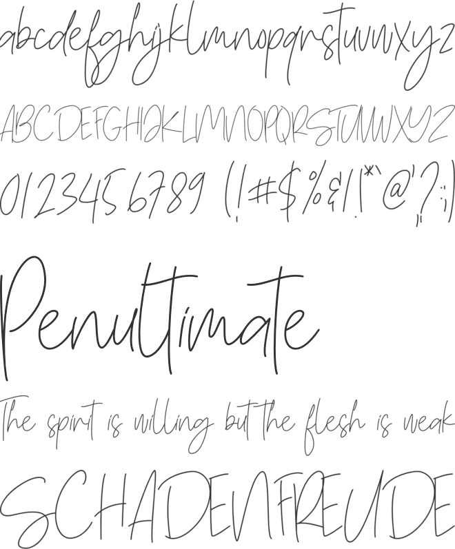 One Mith Script font preview