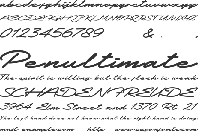 South Pride font preview