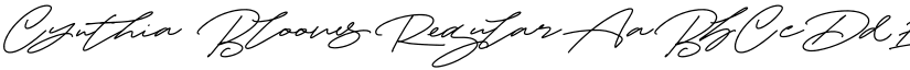 Cynthia  Blooms Regular font