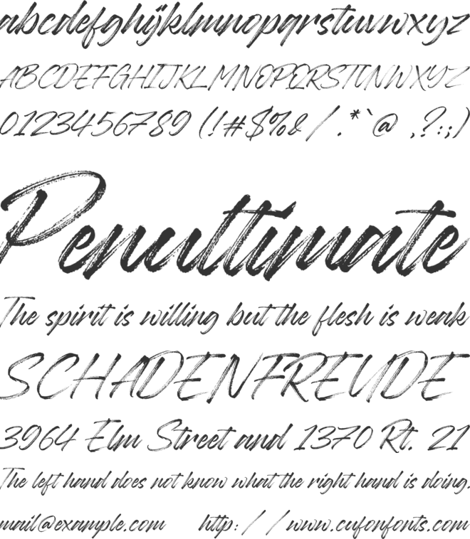 Baguette font preview