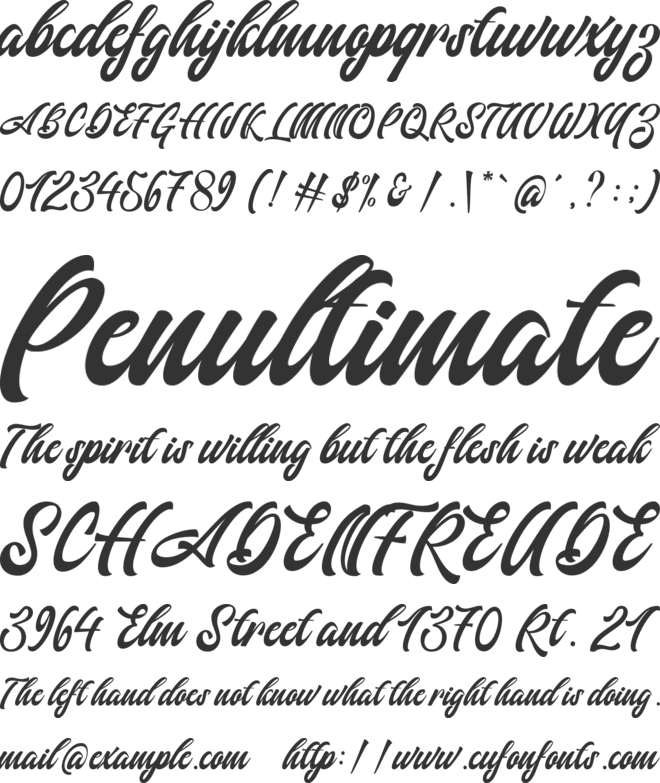 Fathoni font preview