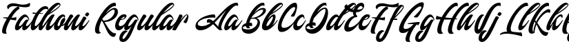 Fathoni Regular font