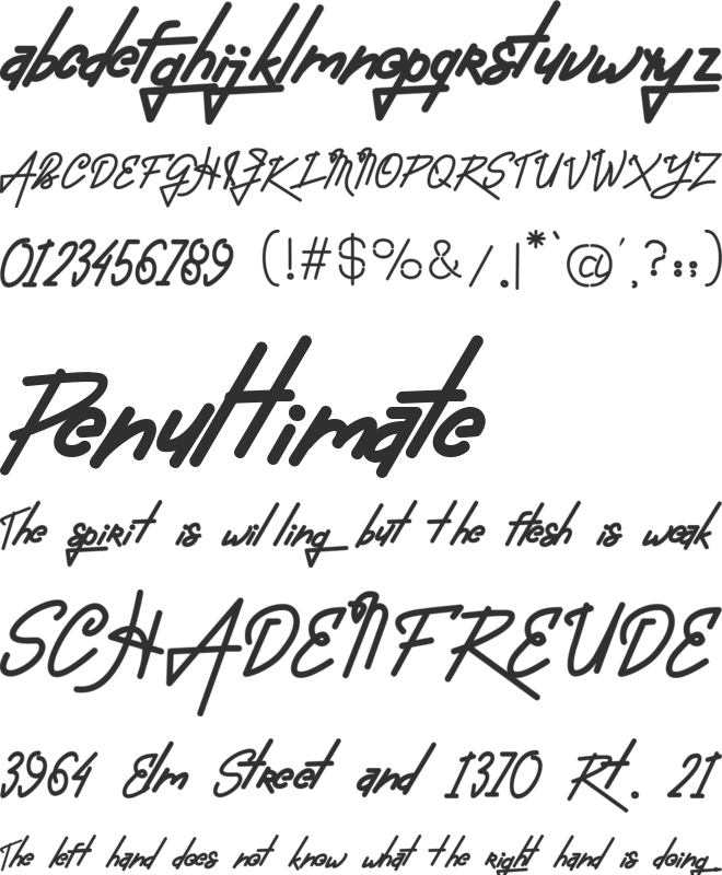 Afghant font preview