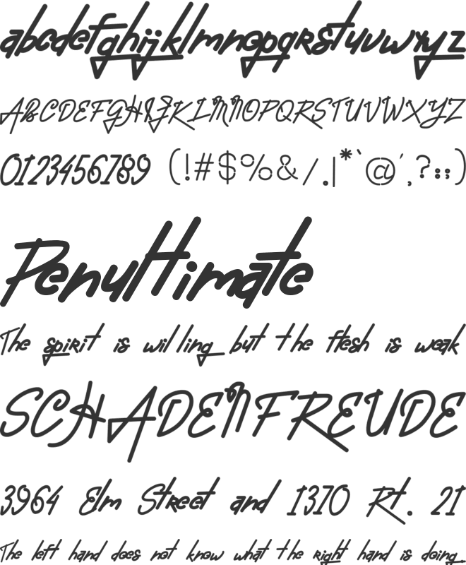 Afghant font preview