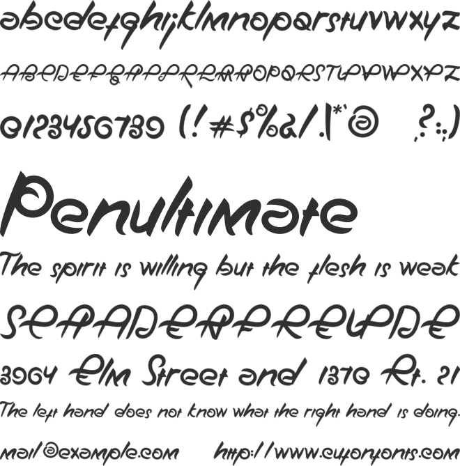 Bee Long font preview