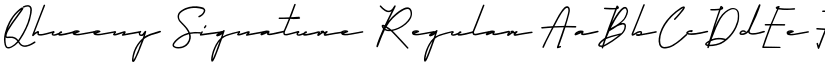 Qhueeny Signature Regular font