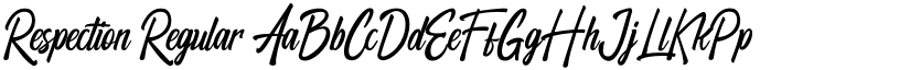 Respection Regular font