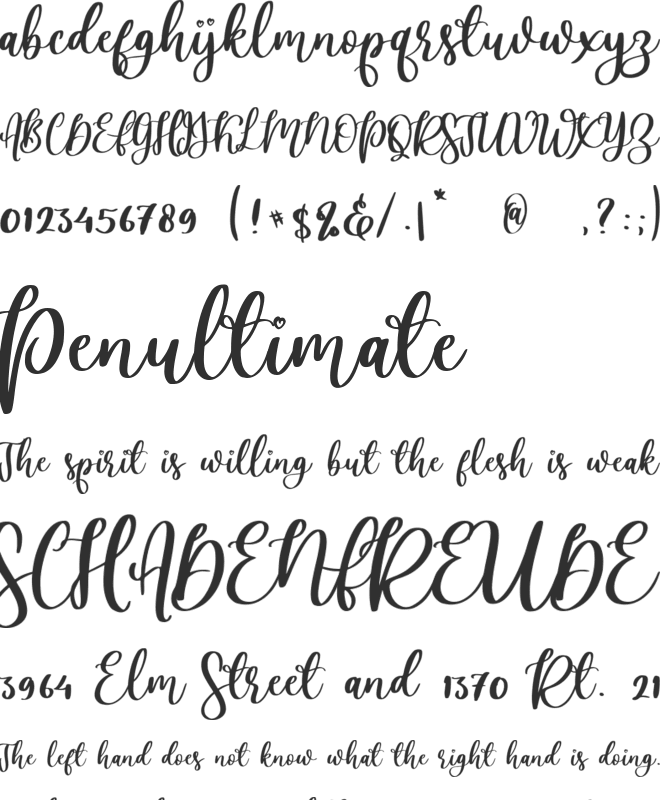 Lovely Ampersand font preview