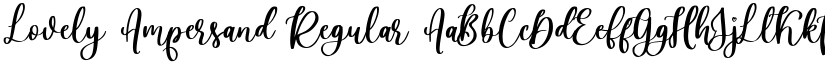 Lovely Ampersand Regular font