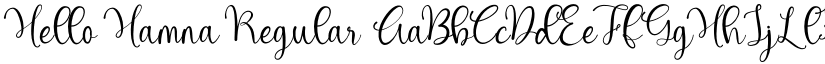 Hello Hamna Regular font
