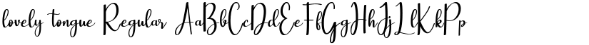lovely tongue Regular font