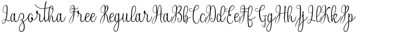 Lazortha Free Regular font