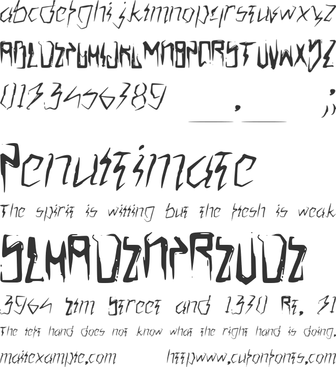PERLS font preview