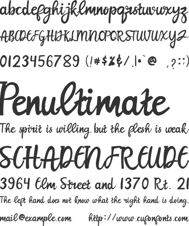 Kinsey font preview