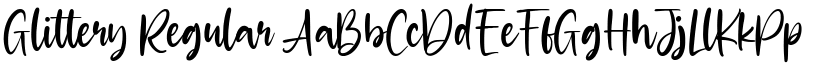 Glittery Regular font