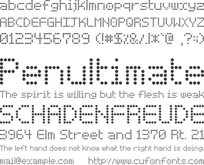 Basicdots font preview
