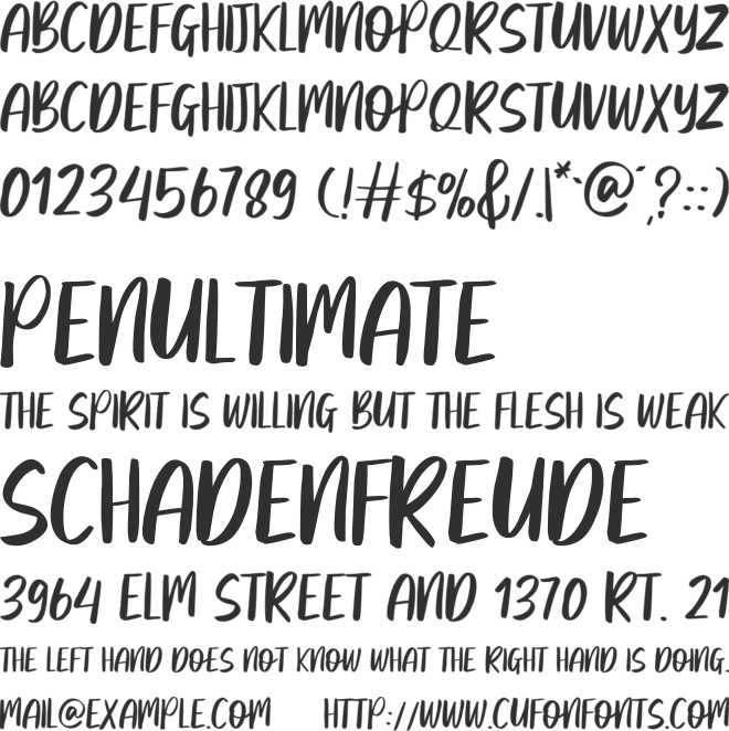 Balming font preview