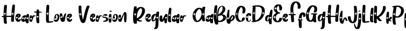 Heart Love Version Regular font
