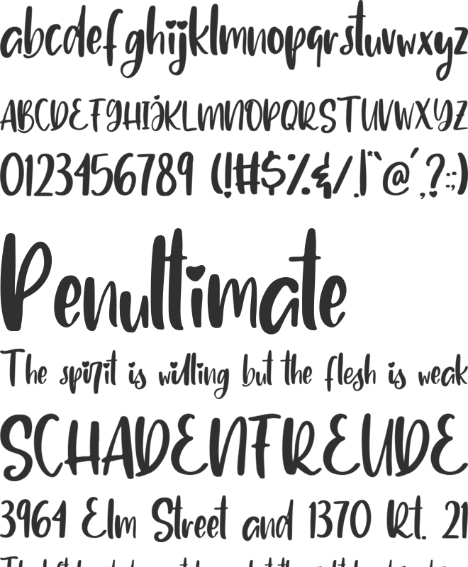 Delighted font preview