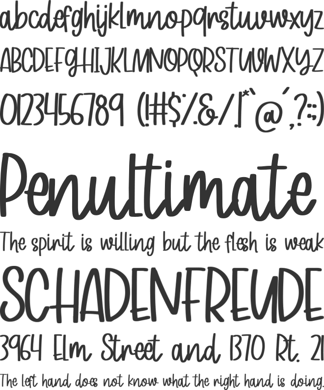 Mango Sticky font preview