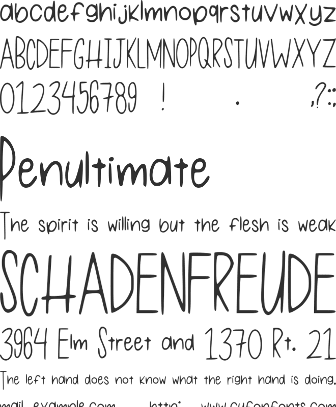 One Of My First Fonts font preview