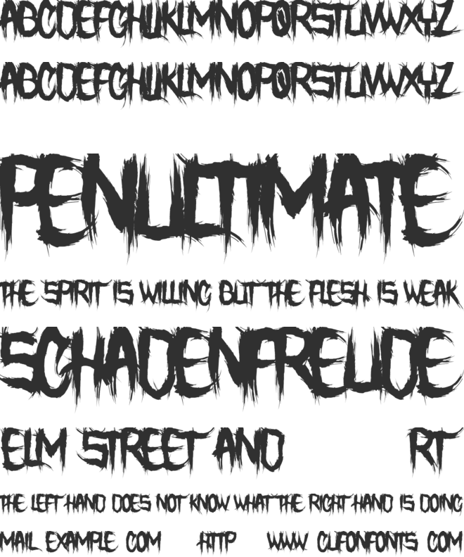 Ode To Murder font preview