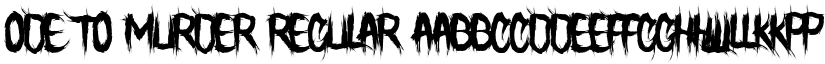 Ode To Murder Regular font