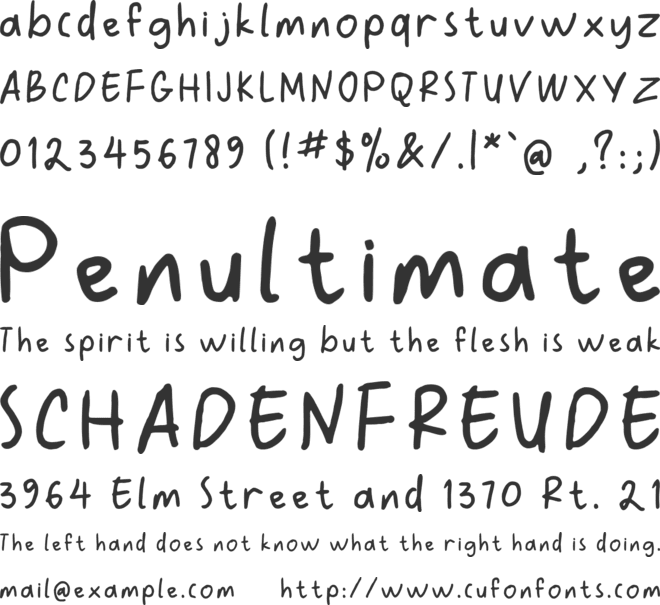 Santren font preview