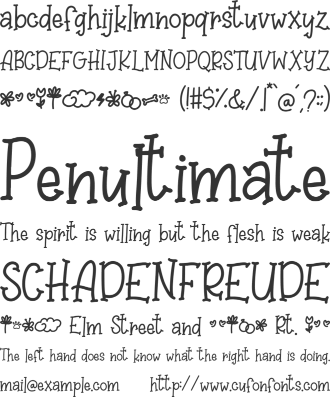 Sweet Lollipop font preview