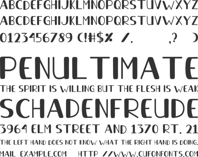 Sky Blue font preview