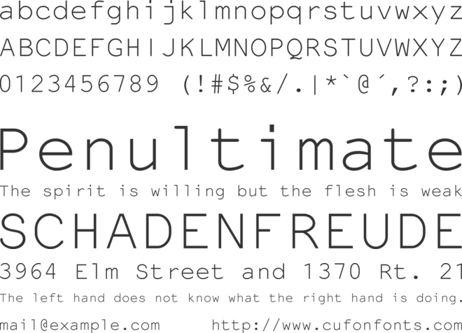 NotCourierSans font preview