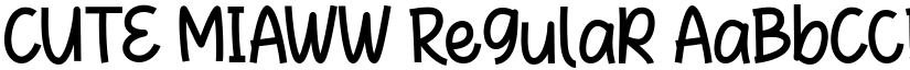 CUTE MIAWW Regular font