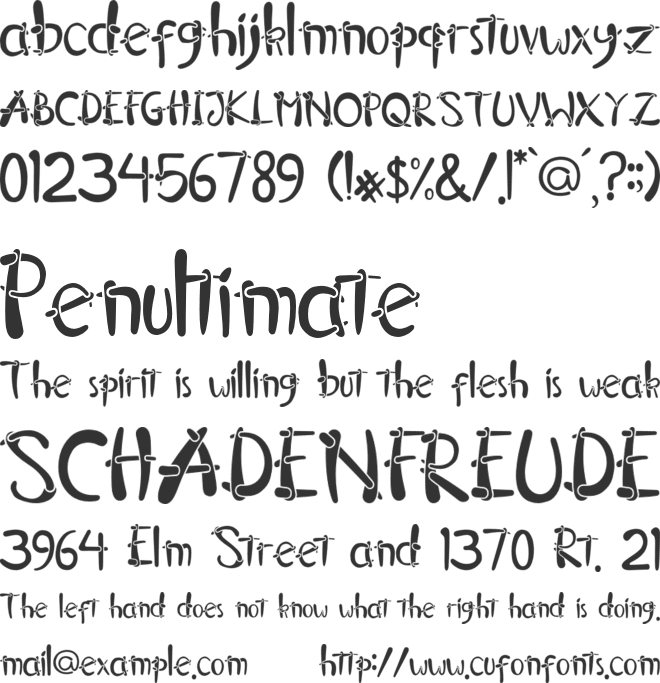 Anxient font preview